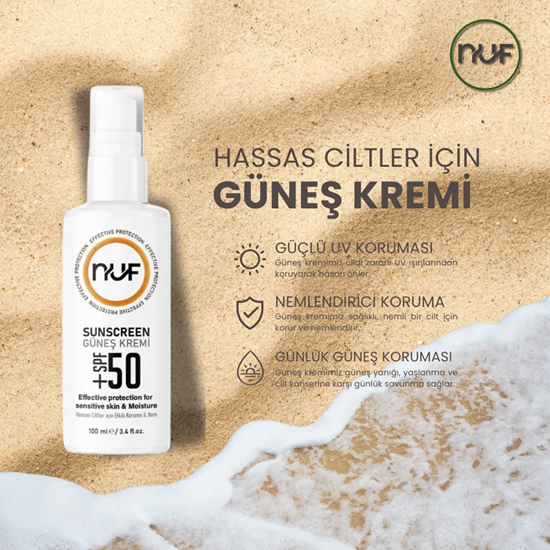 Nuf Kozmetik 50 Spf Güneş Kremi 100ml