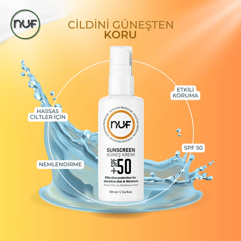Nuf Kozmetik 50 Spf Güneş Kremi 100ml