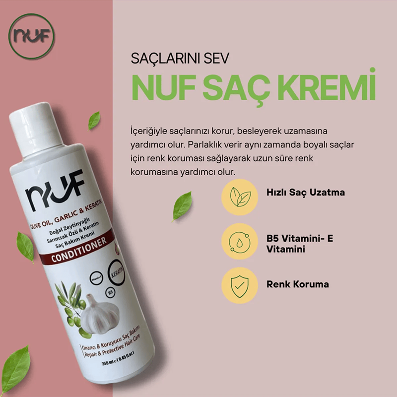 Nuf Kozmetik Sarımsak Özlü Saç Bakım Kremi 250ml