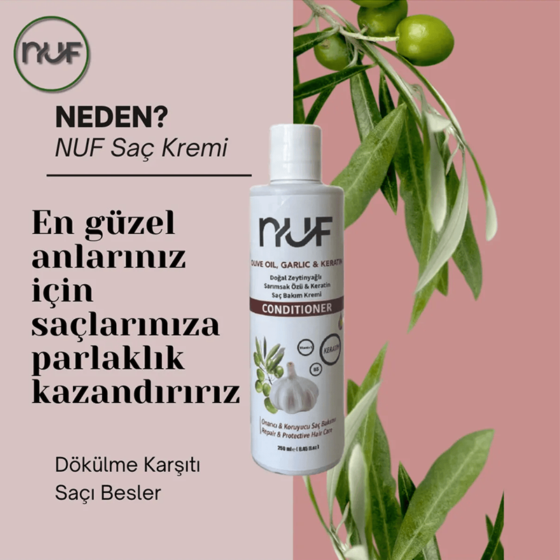 Nuf Kozmetik Sarımsak Özlü Saç Bakım Kremi 250ml