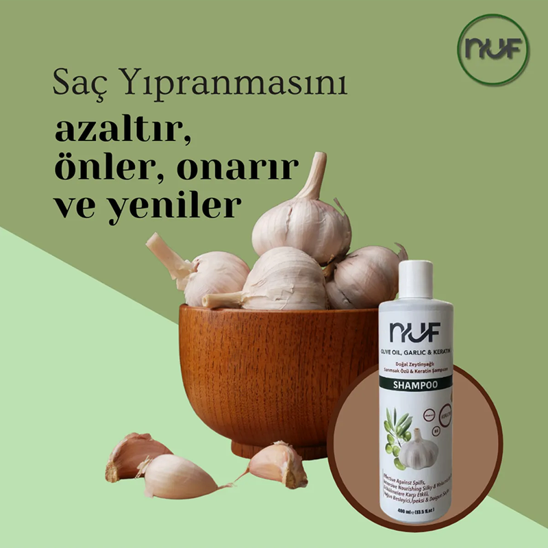 Nuf Kozmetik Sarımsak Özlü Şampuan 400ml